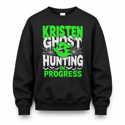 KRISTEN HW22-K06-109 - NAME Ghost Hunting In Progress Personalized Halloween Shirt