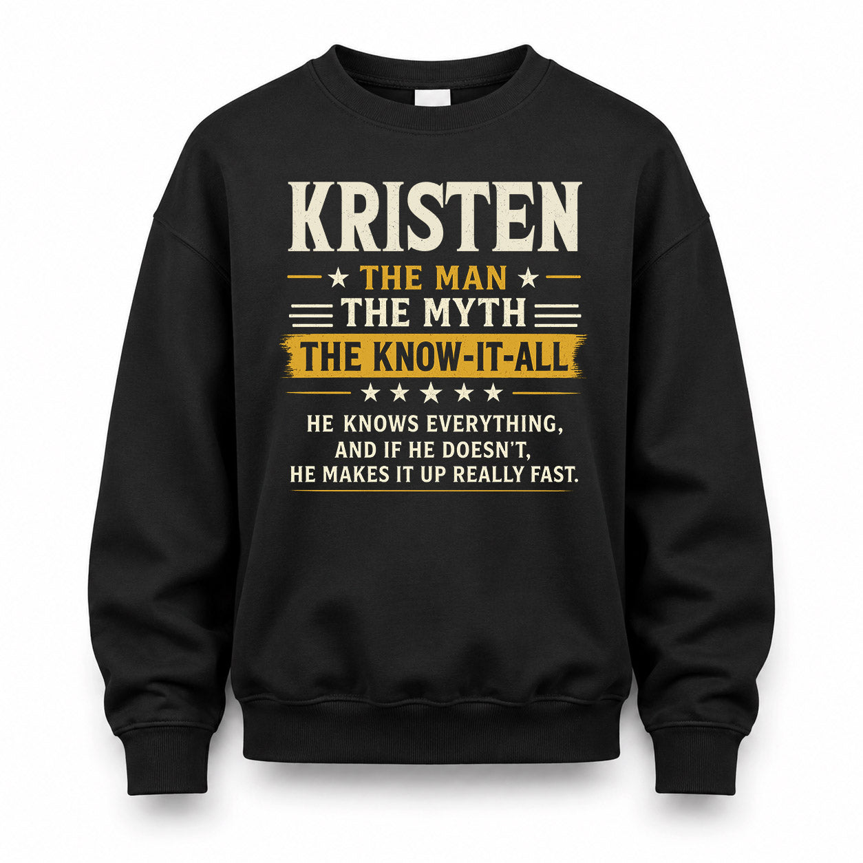 KRISTEN TM90-K04-125 - NAME Legendary Know-It-All Personalized Funny Shirt