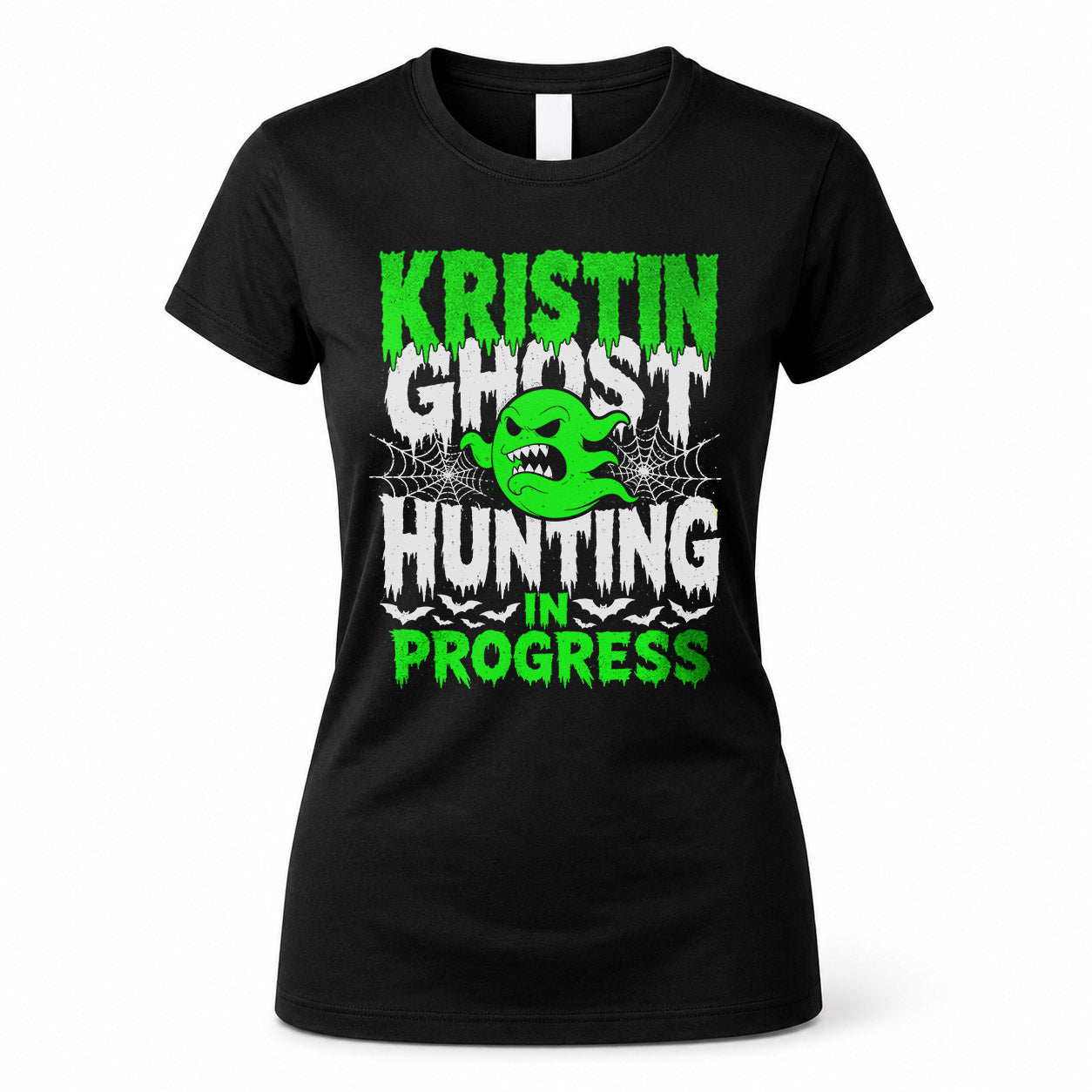 KRISTIN HW22-K06-109 - NAME Ghost Hunting In Progress Personalized Halloween Shirt