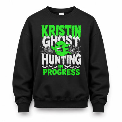 KRISTIN HW22-K06-109 - NAME Ghost Hunting In Progress Personalized Halloween Shirt