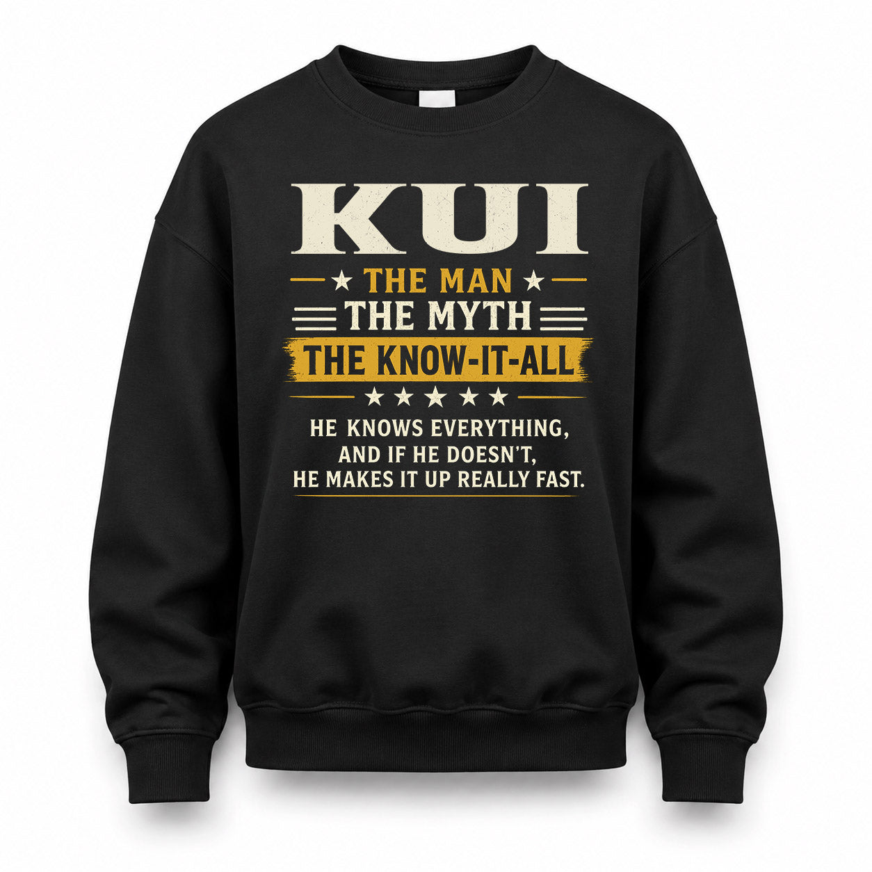 KUI TM90-K04-125 - NAME Legendary Know-It-All Personalized Funny Shirt