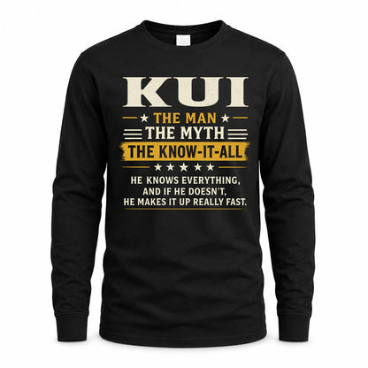 KUI TM90-K04-125 - NAME Legendary Know-It-All Personalized Funny Shirt