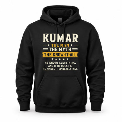 KUMAR TM90-K04-125 - NAME Legendary Know-It-All Personalized Funny Shirt