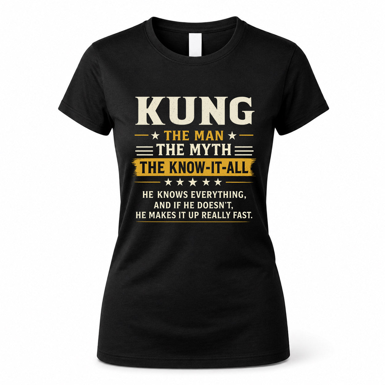 KUNG TM90-K04-125 - NAME Legendary Know-It-All Personalized Funny Shirt