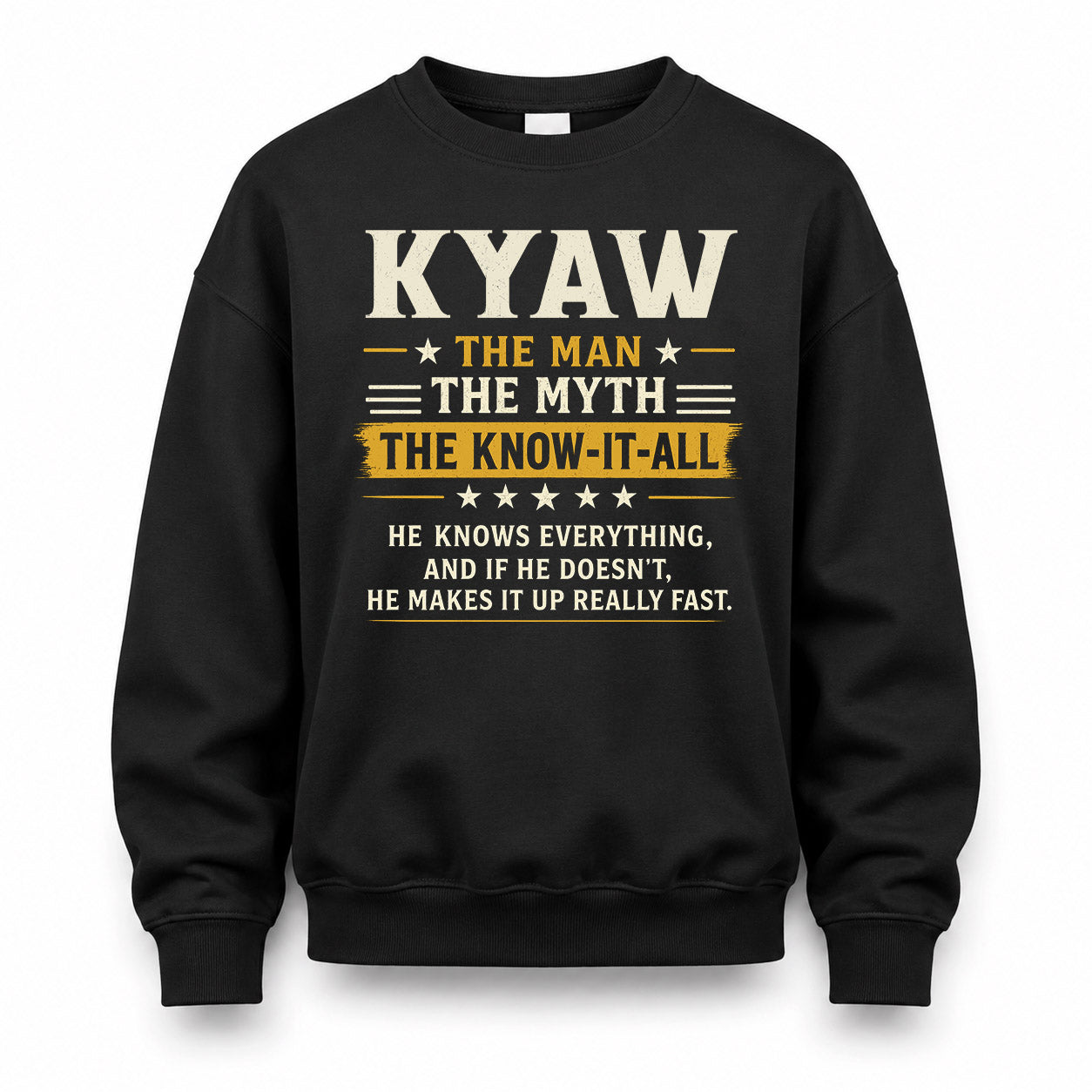 KYAW TM90-K04-125 - NAME Legendary Know-It-All Personalized Funny Shirt