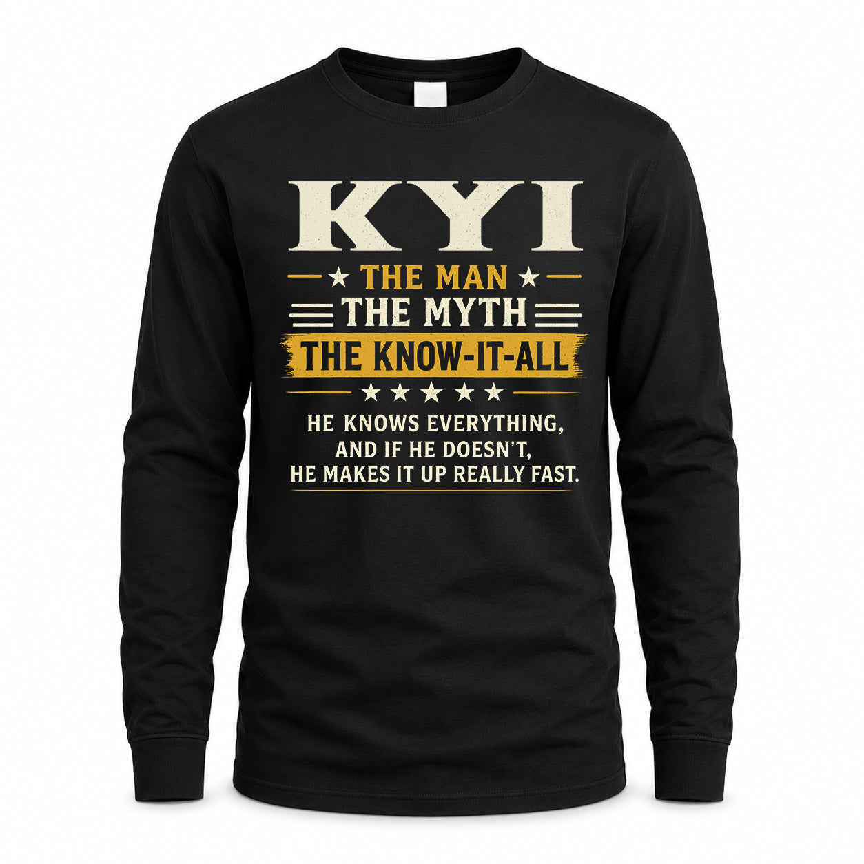 KYI TM90-K04-125 - NAME Legendary Know-It-All Personalized Funny Shirt