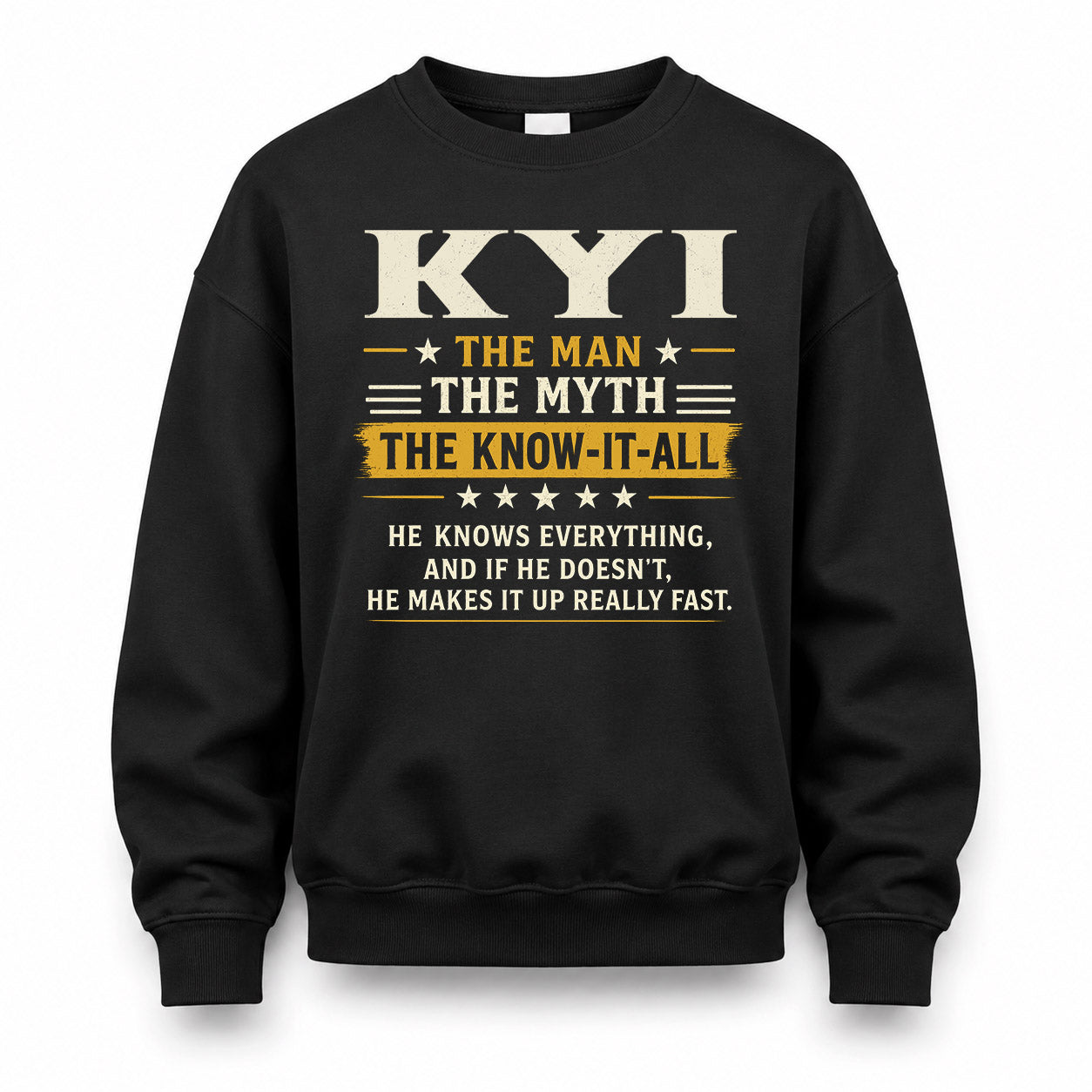KYI TM90-K04-125 - NAME Legendary Know-It-All Personalized Funny Shirt