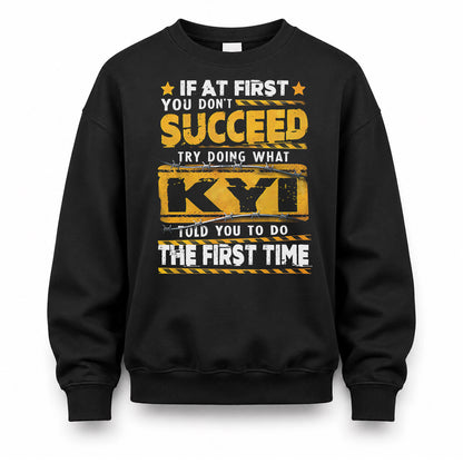 KYI TP22-K11-109 - Personalized Funny Quote Apparel “If At First You Don’t Succeed, Try Doing What WANG Told You To Do The First Time”