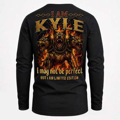 KYLE MP88-F2-168–Personalized Bold Quote Apparel “I Am NAME I May Not Be Perfect But I Am Limited Edition
