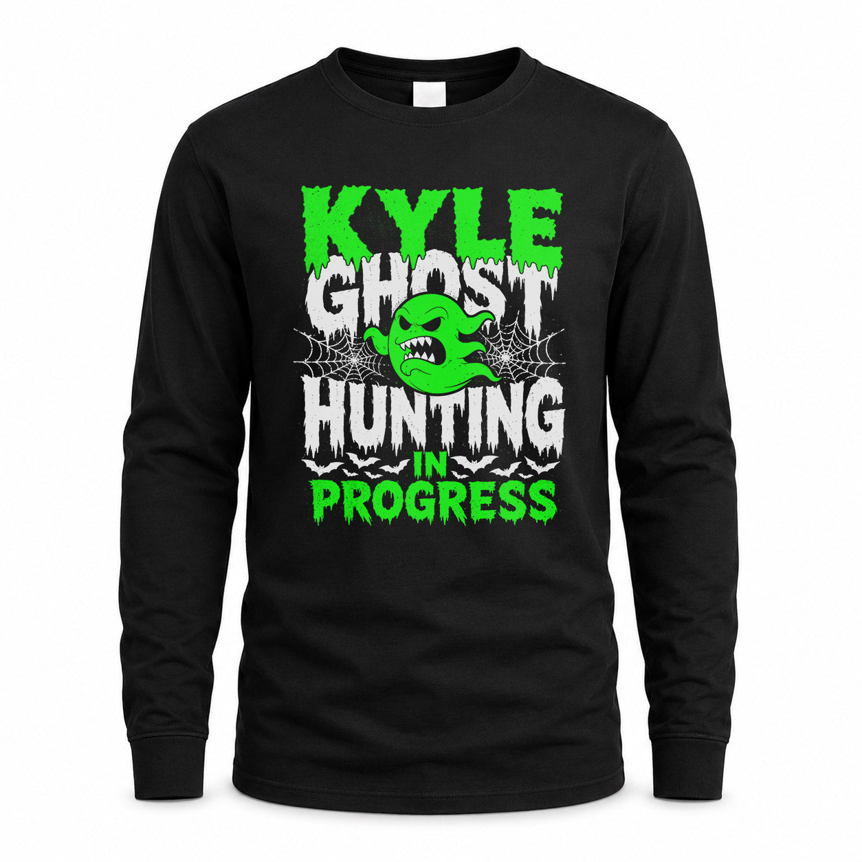 KYLE HW22-K06-109 - NAME Ghost Hunting In Progress Personalized Halloween Shirt