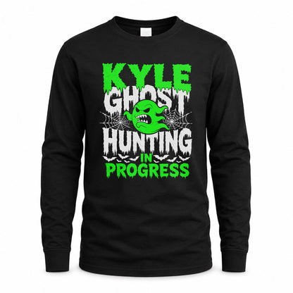 KYLE HW22-K06-109 - NAME Ghost Hunting In Progress Personalized Halloween Shirt
