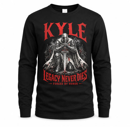 KYLE HS90-K04-109 - NAME Legacy Never Dies Forged By Honor Personalized Knight