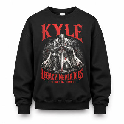 KYLE HS90-K04-109 - NAME Legacy Never Dies Forged By Honor Personalized Knight