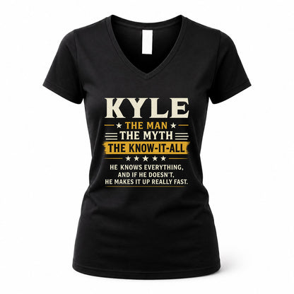 KYLE TM90-K04-125 - NAME Legendary Know-It-All Personalized Funny Shirt