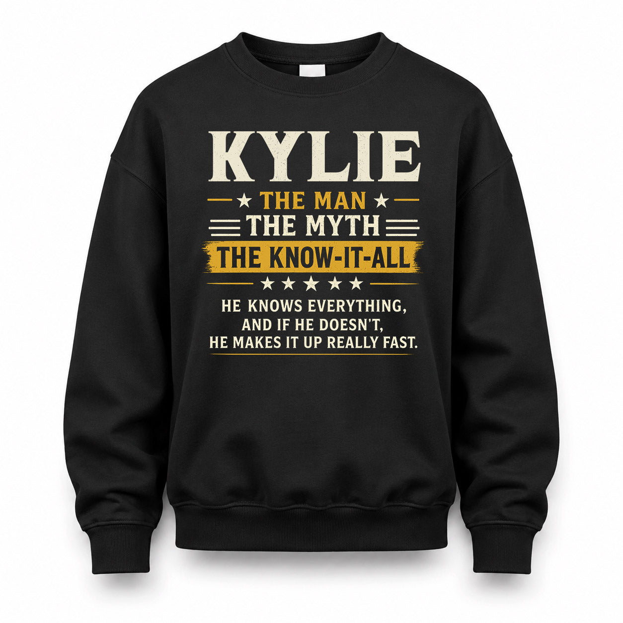 KYLIE TM90-K04-125 - NAME Legendary Know-It-All Personalized Funny Shirt