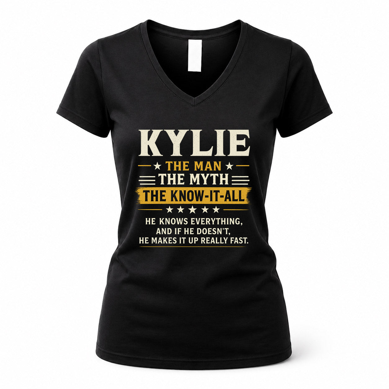 KYLIE TM90-K04-125 - NAME Legendary Know-It-All Personalized Funny Shirt