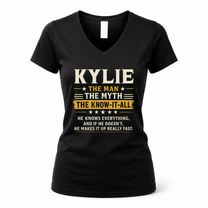 KYLIE TM90-K04-125 - NAME Legendary Know-It-All Personalized Funny Shirt