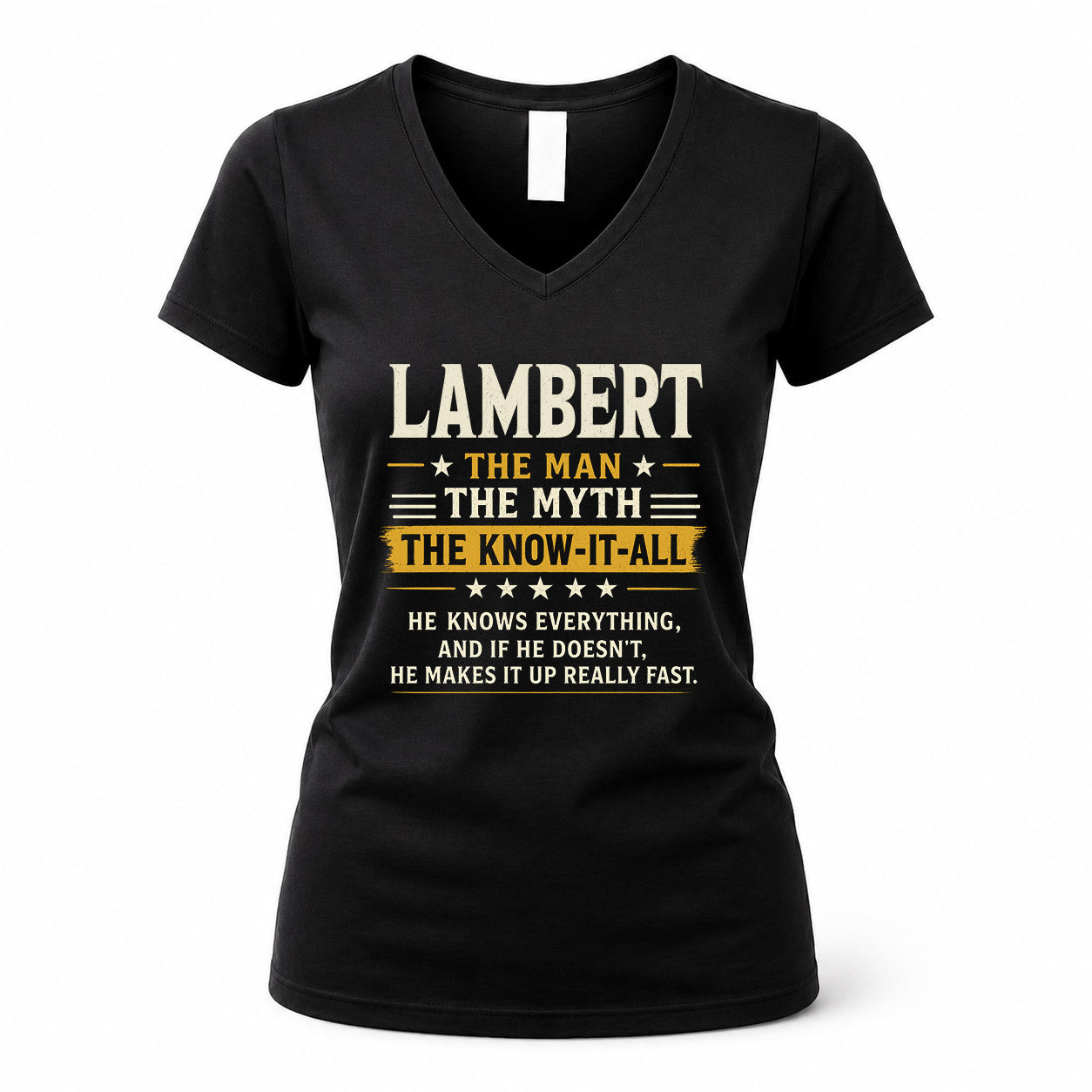 LAMBERT TM90-K04-125 - NAME Legendary Know-It-All Personalized Funny Shirt