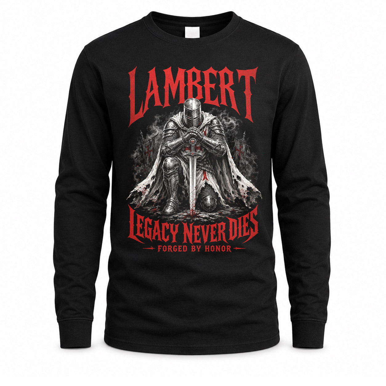 LAMBERT HS90-K04-109 - NAME Legacy Never Dies Forged By Honor Personalized Knight