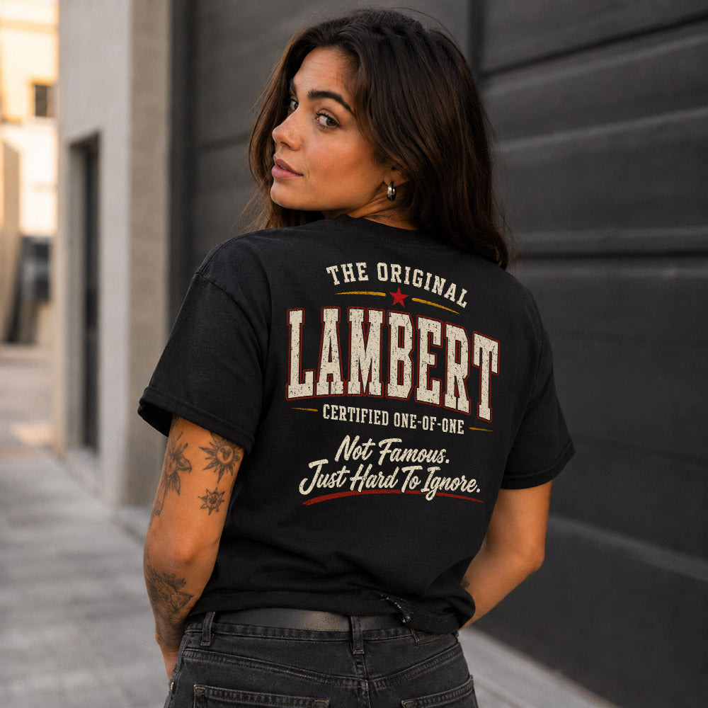 LAMBERT W68-F2-168 – Personalized Original Issue Apparel “The Original NAME Certified One-of-One"