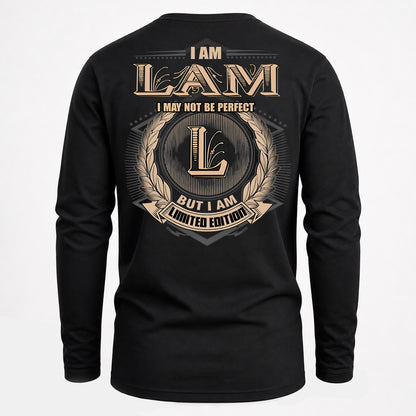 LAM PH55-T25-Personalized Name Quote Apparel “I Am NAME May Not Be Perfect But I Am Limited Edition”