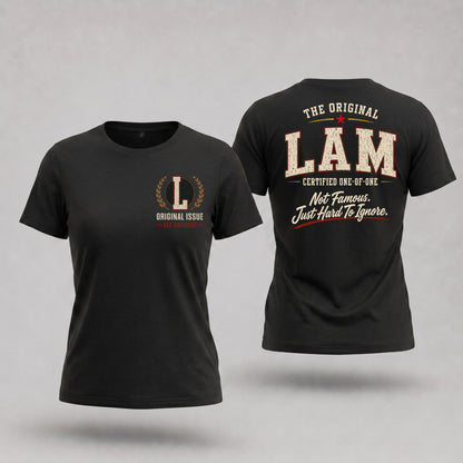 LAM W68-F2-168 – Personalized Original Issue Apparel “The Original NAME Certified One-of-One"