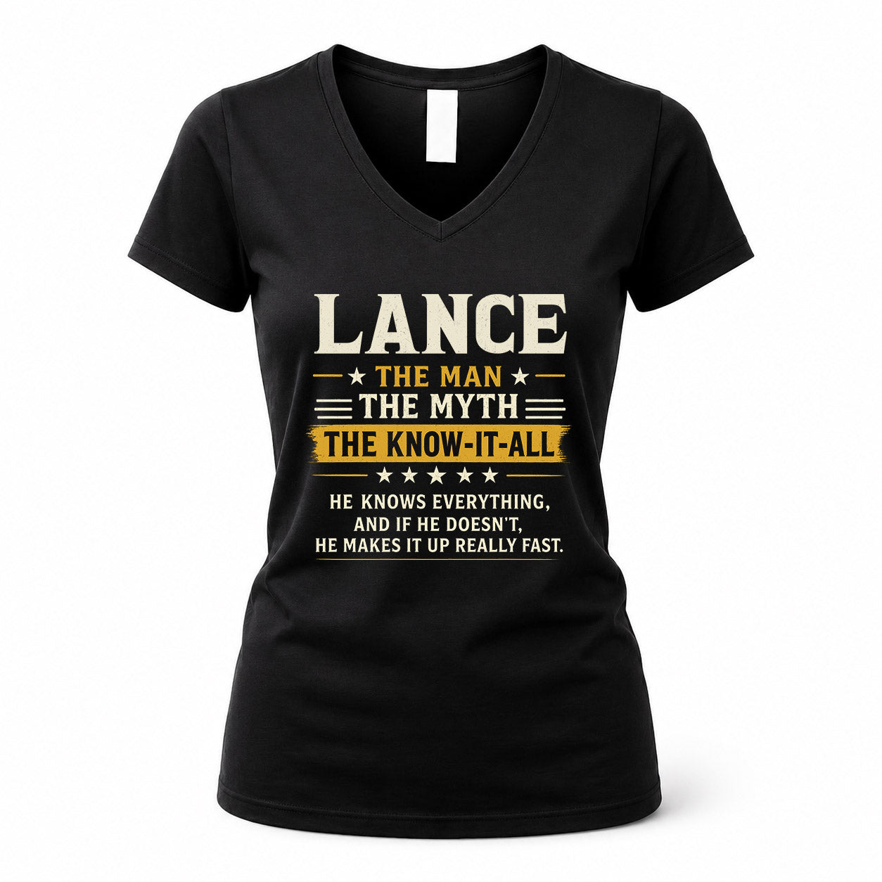 LANCE TM90-K04-125 - NAME Legendary Know-It-All Personalized Funny Shirt