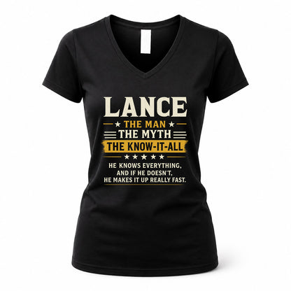 LANCE TM90-K04-125 - NAME Legendary Know-It-All Personalized Funny Shirt