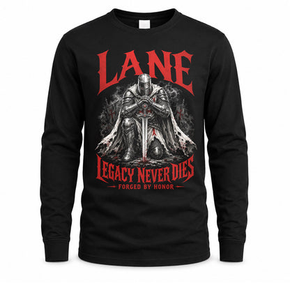 LANE HS90-K04-109 - NAME Legacy Never Dies Forged By Honor Personalized Knight