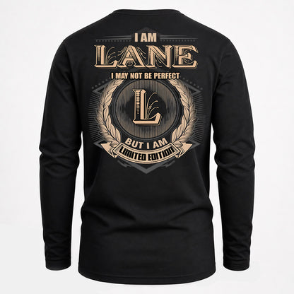 LANE PH55-T25-Personalized Name Quote Apparel “I Am NAME May Not Be Perfect But I Am Limited Edition”