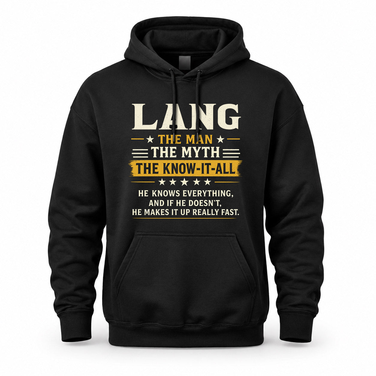 LANG TM90-K04-125 - NAME Legendary Know-It-All Personalized Funny Shirt