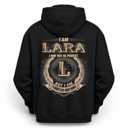 LARA PH55-T25-Personalized Name Quote Apparel “I Am NAME May Not Be Perfect But I Am Limited Edition”