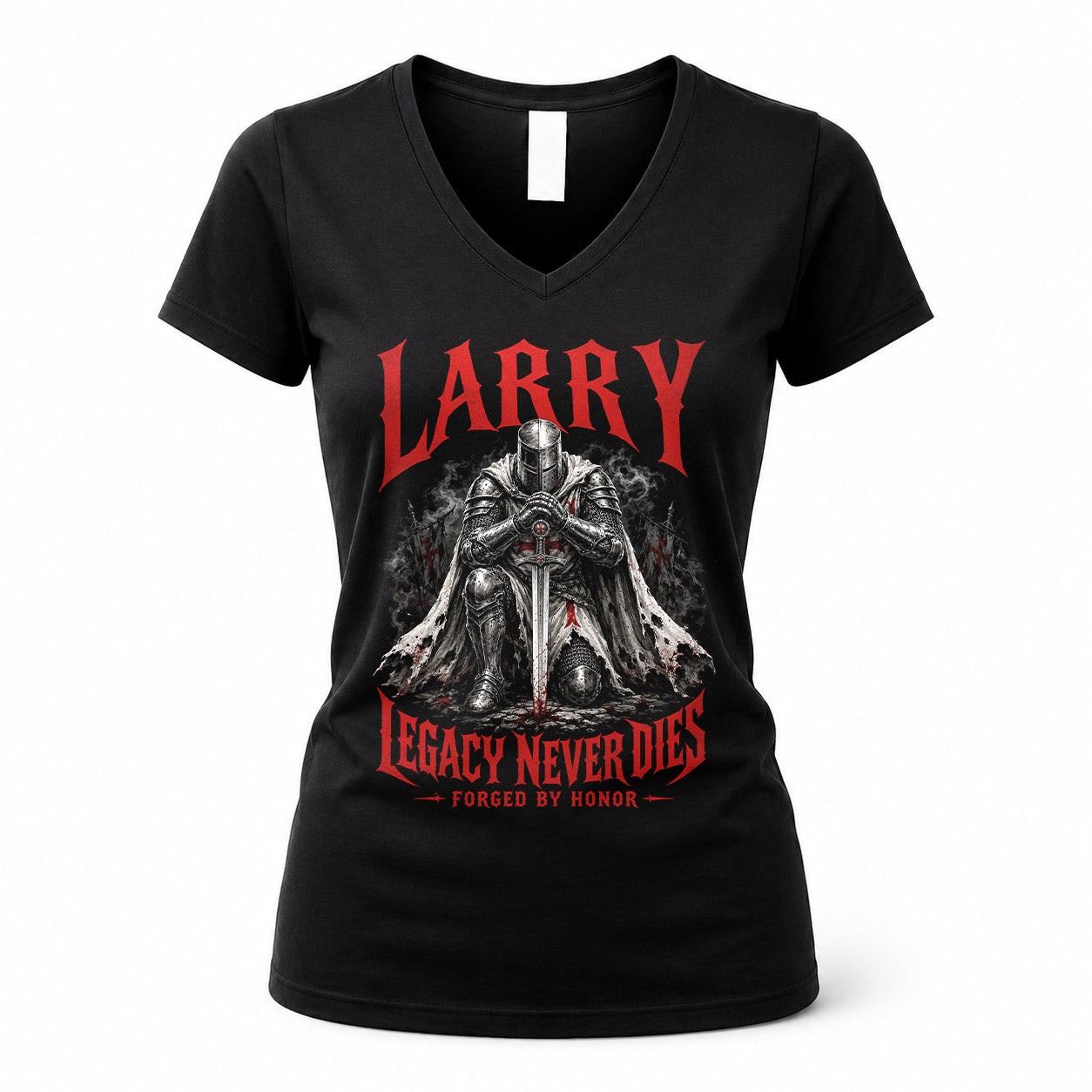LARRY HS90-K04-109 - NAME Legacy Never Dies Forged By Honor Personalized Knight