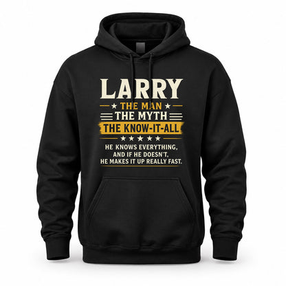 LARRY TM90-K04-125 - NAME Legendary Know-It-All Personalized Funny Shirt