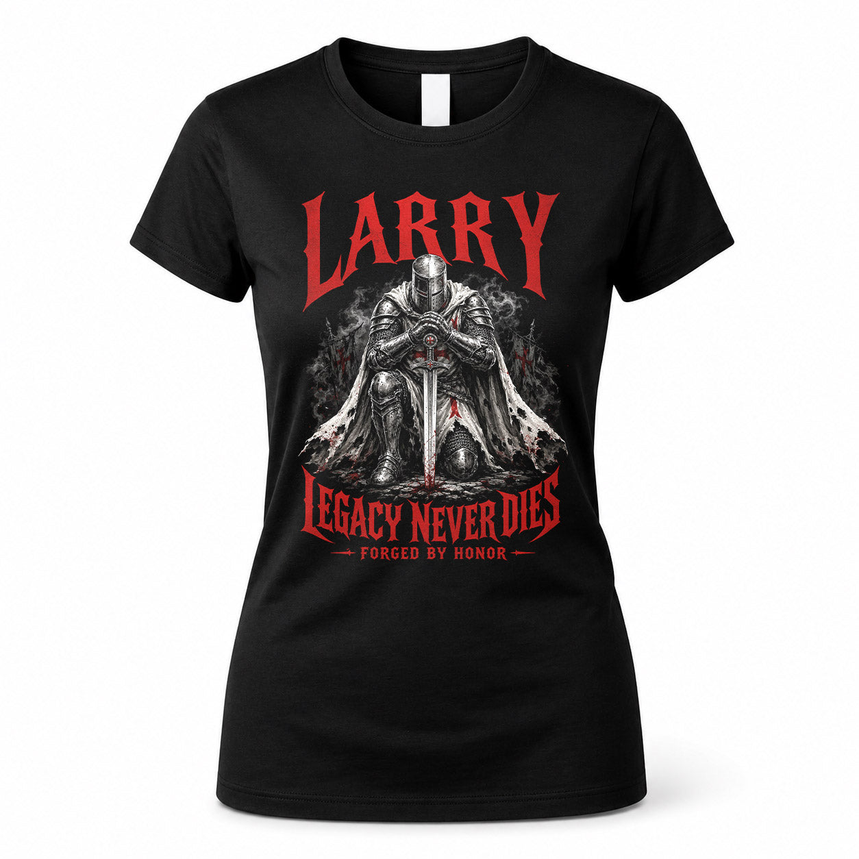LARRY HS90-K04-109 - NAME Legacy Never Dies Forged By Honor Personalized Knight