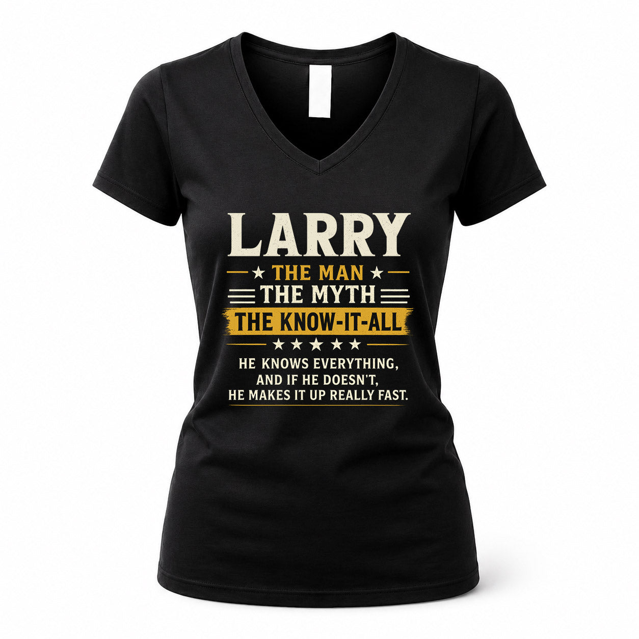 LARRY TM90-K04-125 - NAME Legendary Know-It-All Personalized Funny Shirt