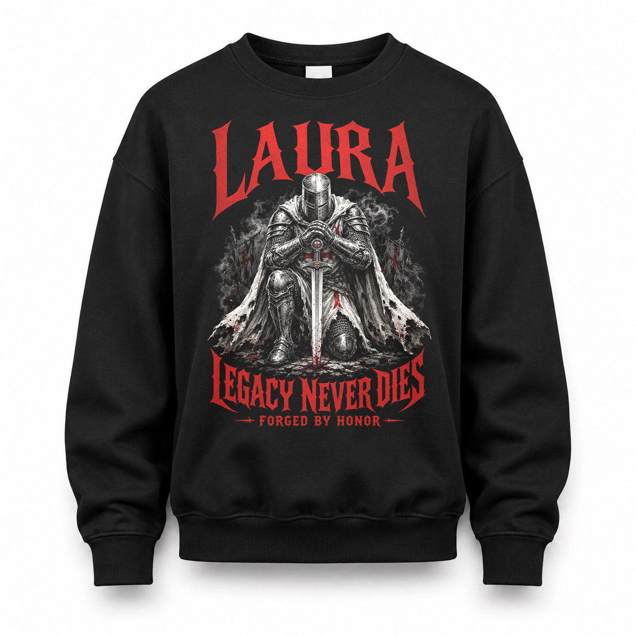 LAURA HS90-K04-109 - NAME Legacy Never Dies Forged By Honor Personalized Knight