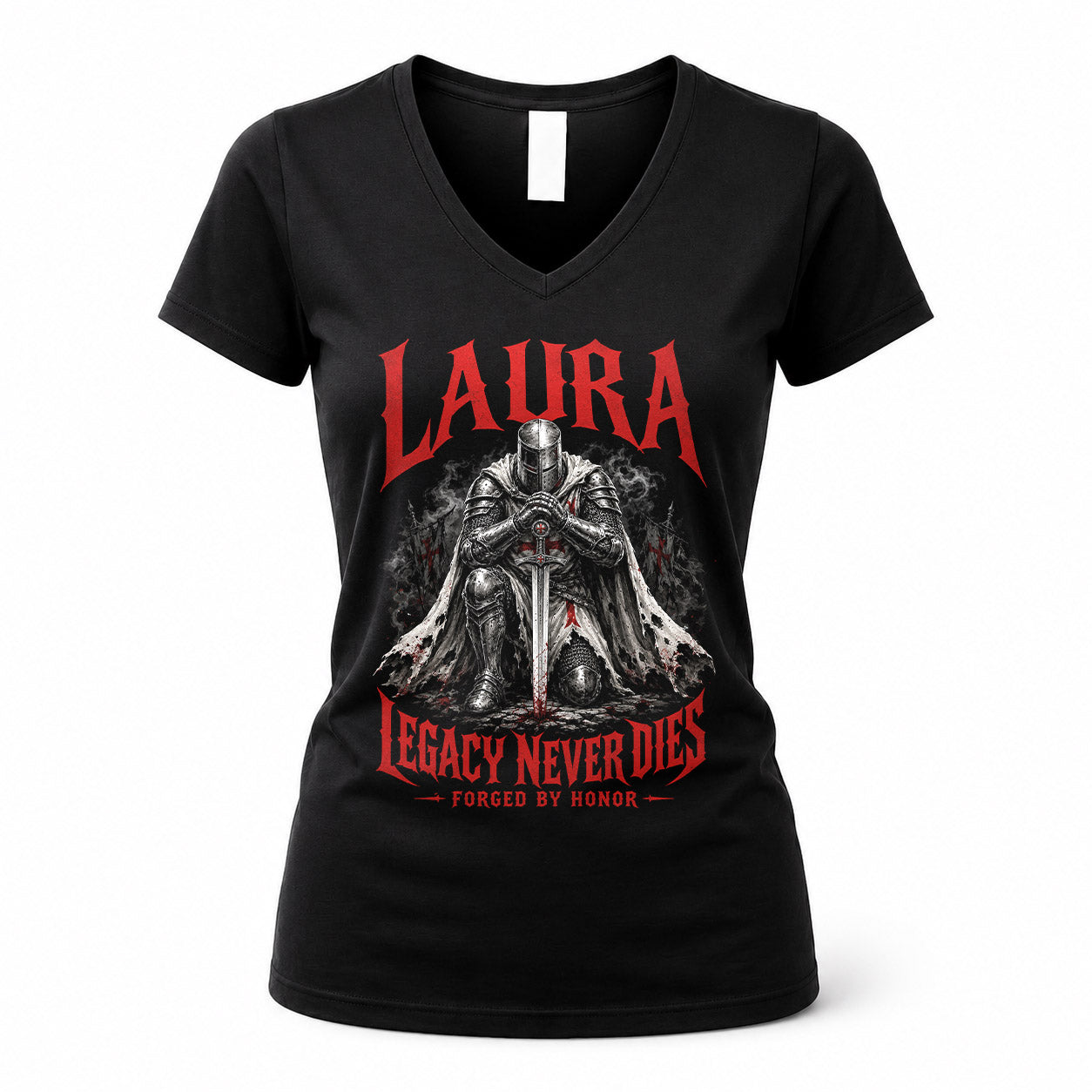 LAURA HS90-K04-109 - NAME Legacy Never Dies Forged By Honor Personalized Knight