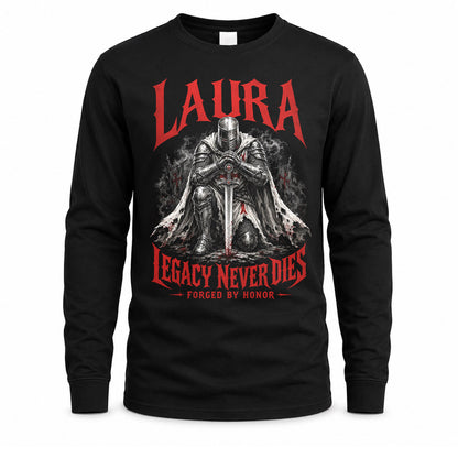 LAURA HS90-K04-109 - NAME Legacy Never Dies Forged By Honor Personalized Knight