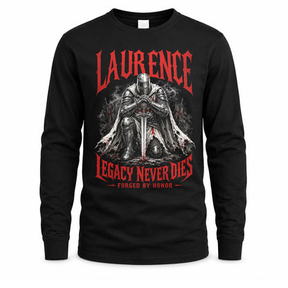 LAURENCE HS90-K04-109 - NAME Legacy Never Dies Forged By Honor Personalized Knight