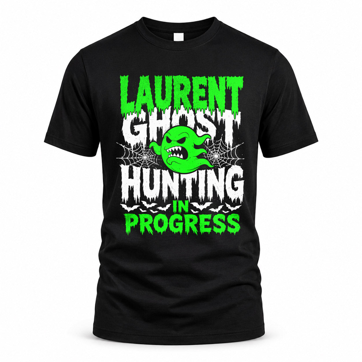 LAURENT HW22-K06-109 - NAME Ghost Hunting In Progress Personalized Halloween Shirt