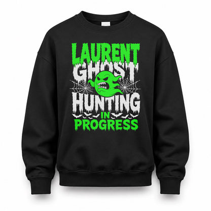 LAURENT HW22-K06-109 - NAME Ghost Hunting In Progress Personalized Halloween Shirt
