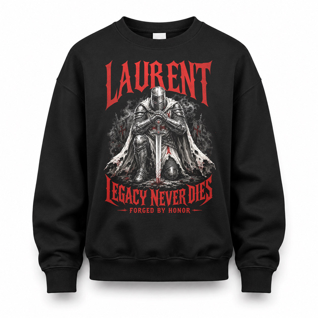 LAURENT HS90-K04-109 - NAME Legacy Never Dies Forged By Honor Personalized Knight