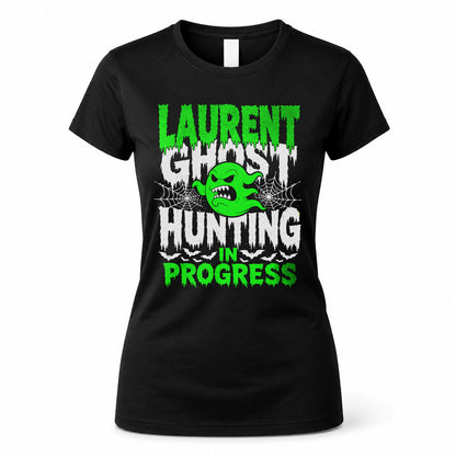 LAURENT HW22-K06-109 - NAME Ghost Hunting In Progress Personalized Halloween Shirt