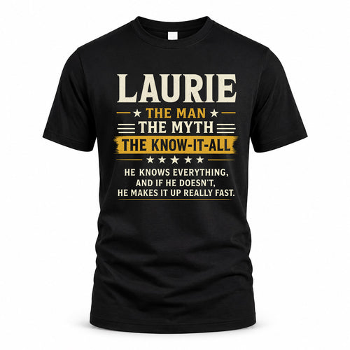LAURIE TM90-K04-125 - NAME Legendary Know-It-All Personalized Funny Shirt