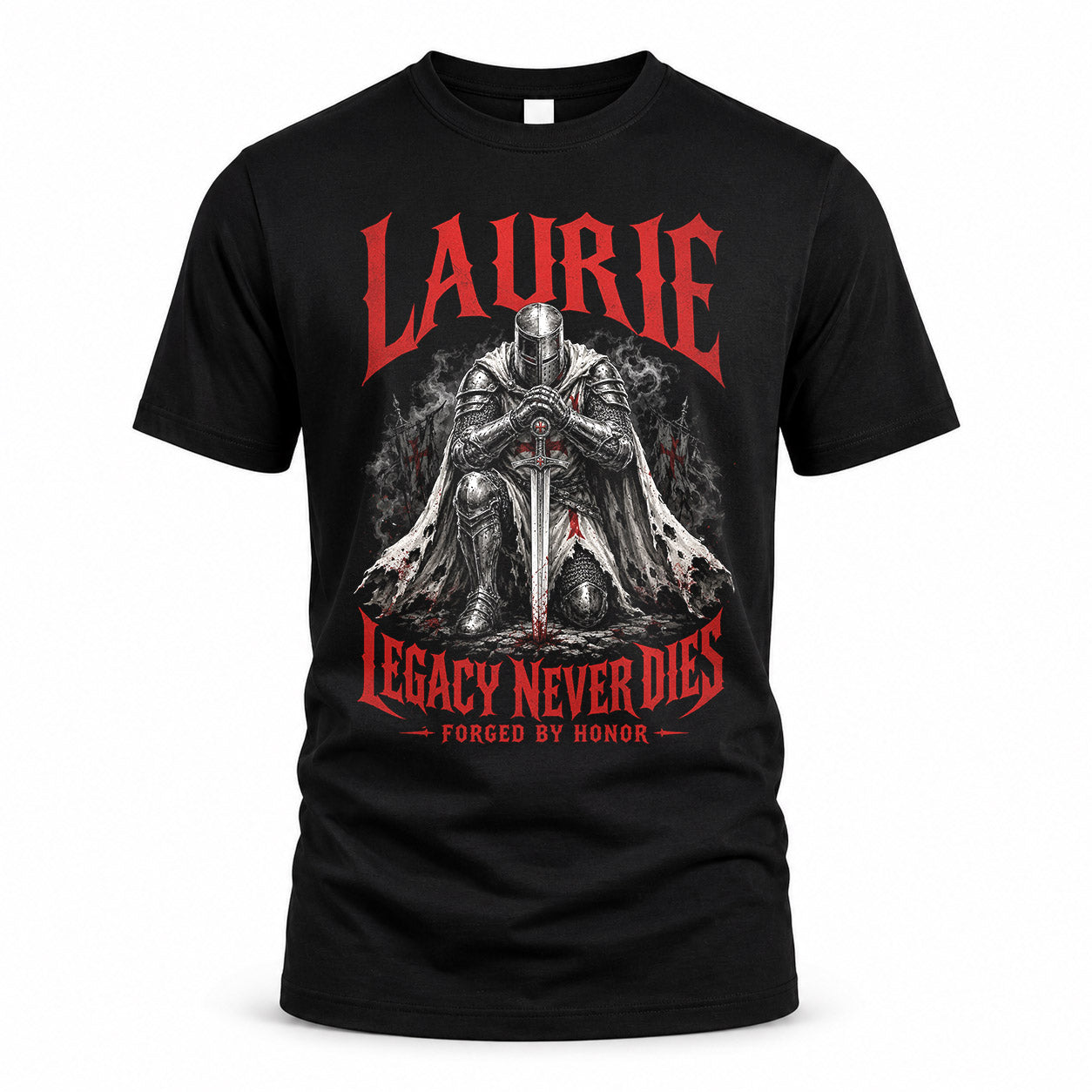 LAURIE HS90-K04-109 - NAME Legacy Never Dies Forged By Honor Personalized Knight