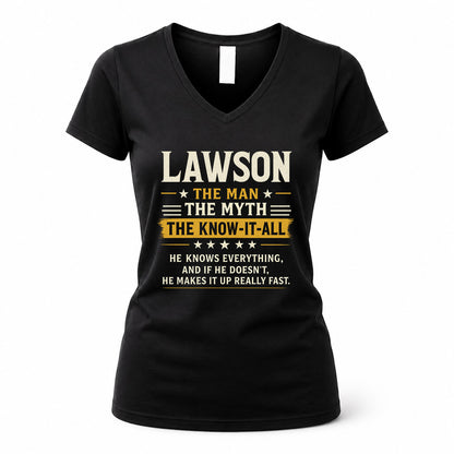 LAWSON TM90-K04-125 - NAME Legendary Know-It-All Personalized Funny Shirt