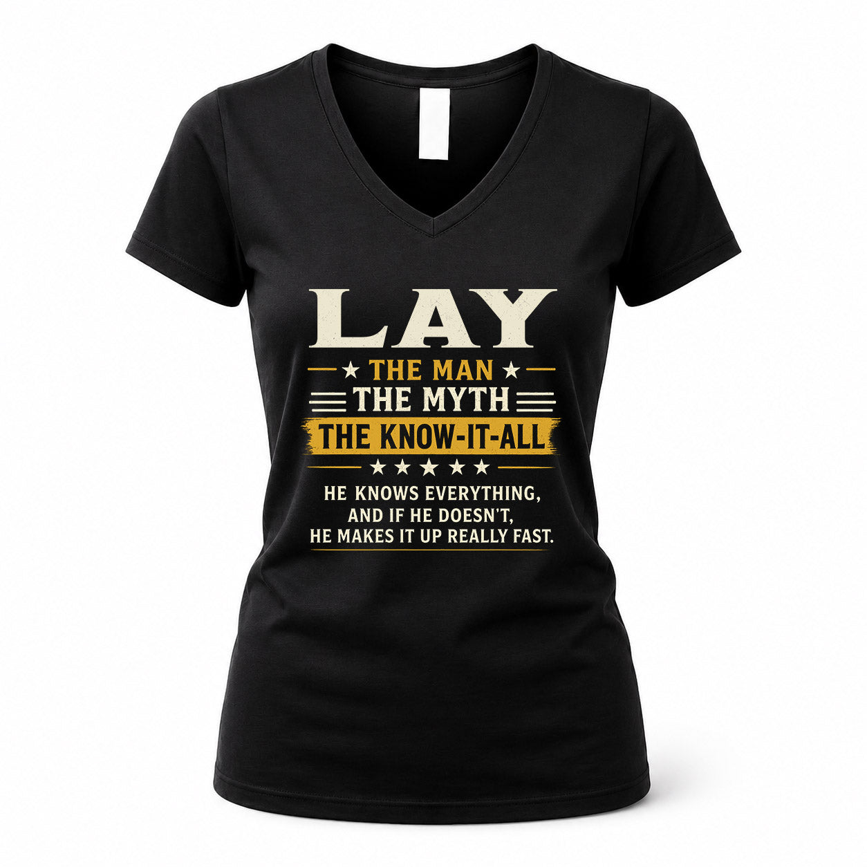 LAY TM90-K04-125 - NAME Legendary Know-It-All Personalized Funny Shirt