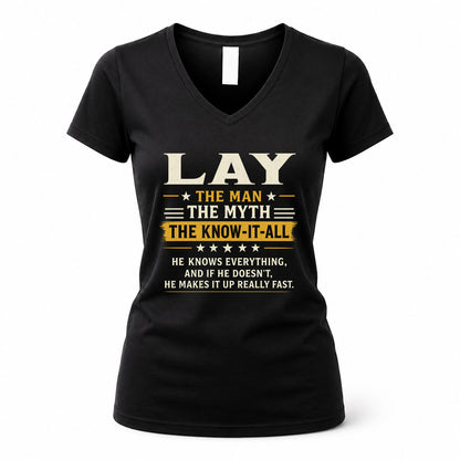 LAY TM90-K04-125 - NAME Legendary Know-It-All Personalized Funny Shirt