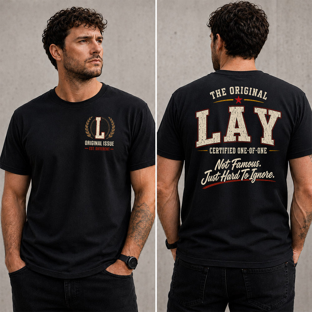 LAY W68-F2-168 – Personalized Original Issue Apparel “The Original NAME Certified One-of-One"